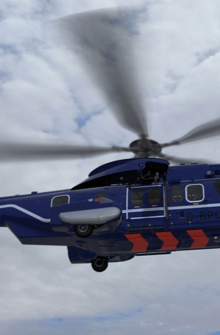 Bundespolizei's H225 in flight Bundespolizei's H225 in flight