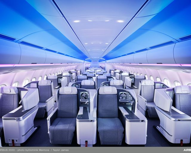 Cross-section Business Class in A330 Airspace cabin Cross-section Business Class in A330 Airspace cabin