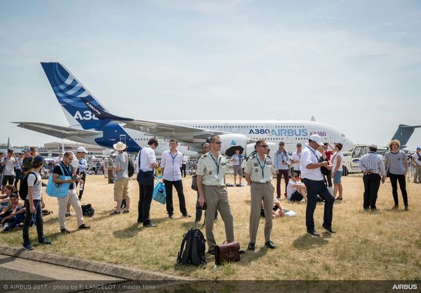 Flying display ambiance at Paris airshow 2017