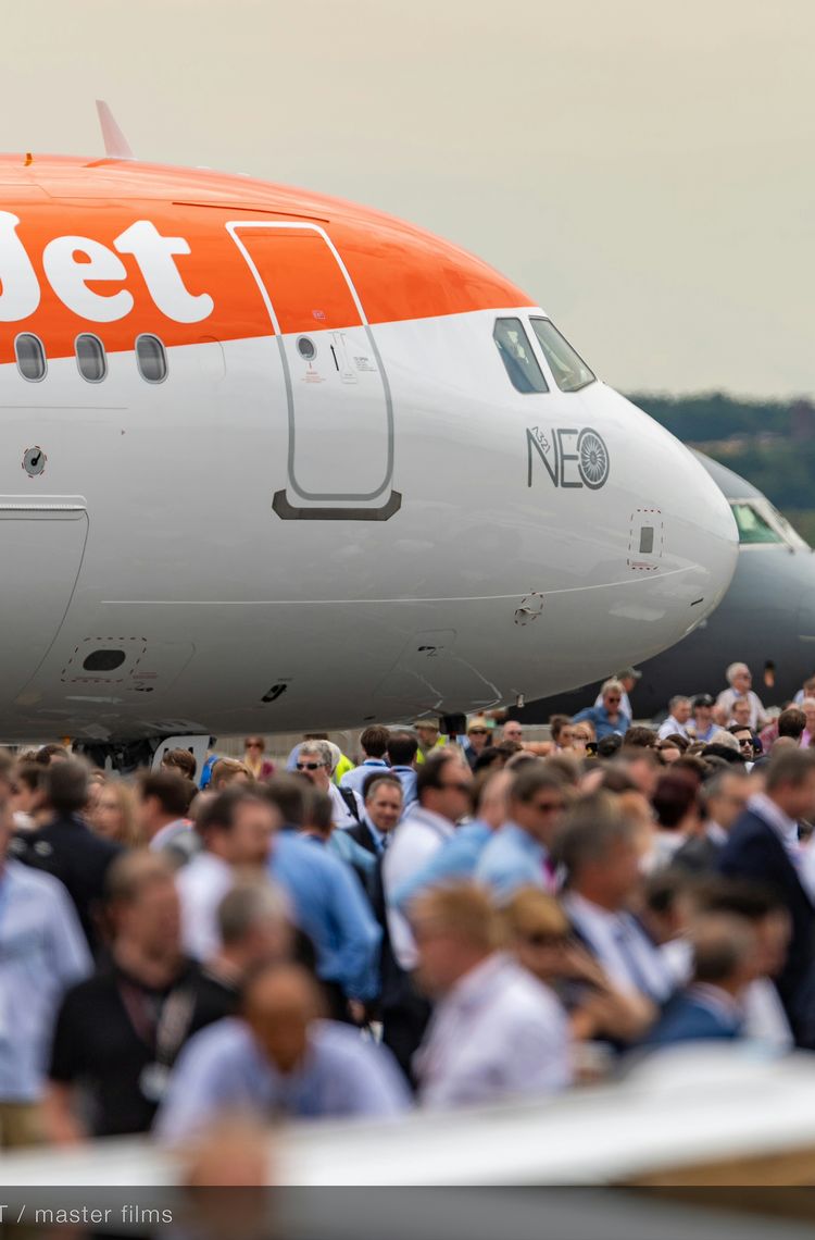 Static display of easyJet A321neo – Farnborough Airshow 2018 Static display of easyJet A321neo – Farnborough Airshow 2018
