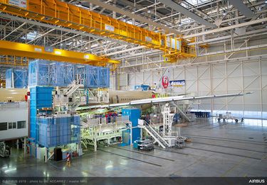 Initial A350-900 for Japan Airlines in assembly Initial A350-900 for Japan Airlines in assembly