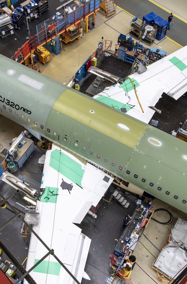 First ACJ320neo final assembly – Hamburg, Germany First ACJ320neo final assembly – Hamburg, Germany
