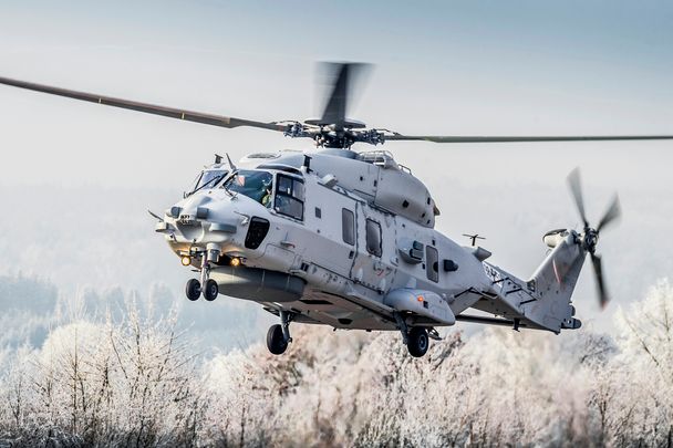 German Navy NH90 Sea Lion performs maiden flight