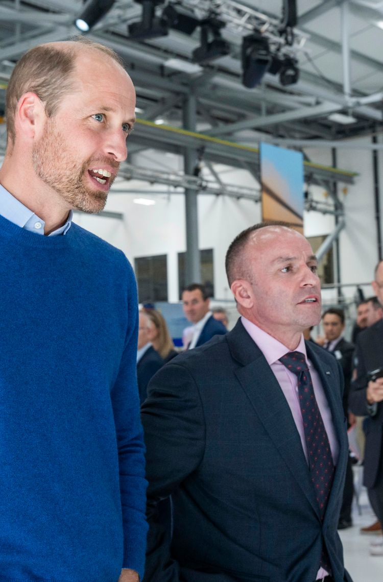 Prince William and Airbus Helicopters in the UK Managing Director Lenny Brown at the inauguration of the new headquarters Prince William and Airbus Helicopters in the UK Managing Director Lenny Brown at the inauguration of the new headquarters