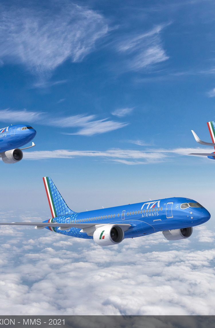 ITA Airways formation flight - rendering ITA Airways formation flight - rendering