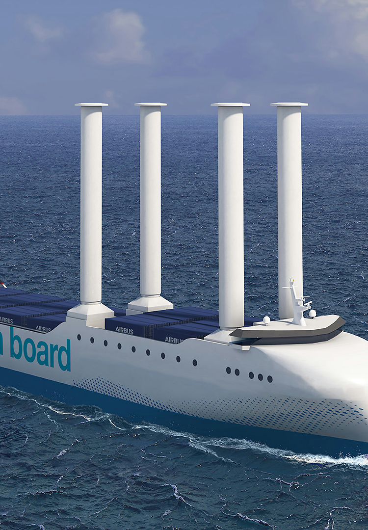 Rendering of the new vessel, chartered by Airbus Rendering of the new vessel, chartered by Airbus