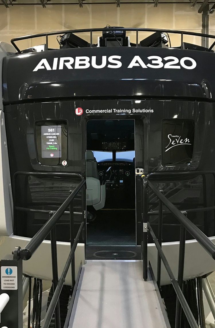 The A320neo full flight simulator at the Airbus Training Center in Denver The A320neo full flight simulator at the Airbus Training Center in Denver