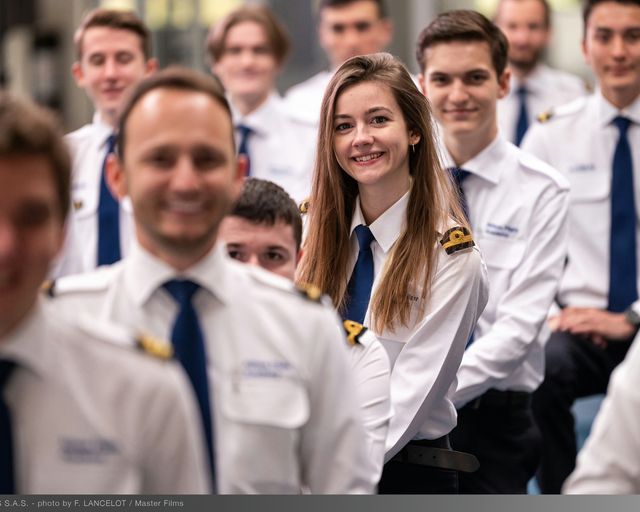 AFA - Large group of cadet on campus Large group of cadet on Airbus Flight Academy Europe campus