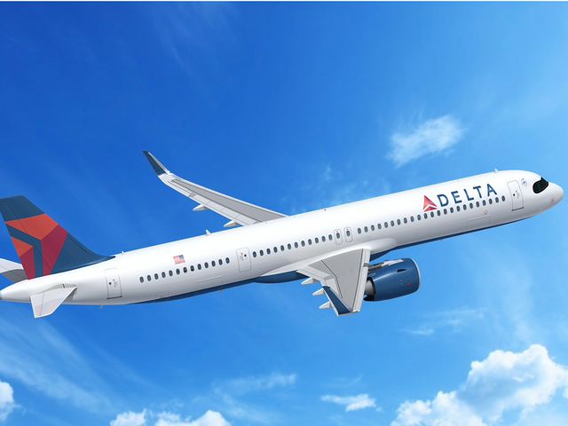 A321neo Delta Air Lines in flight - rendering A321neo Delta Air Lines in flight - rendering