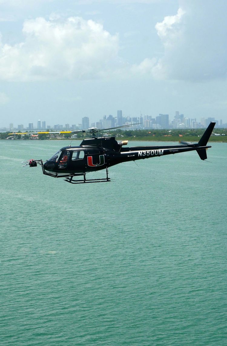 H125 Helicopter Observation Platform over Biscayne Bay H125 Helicopter Observation Platform over Biscayne Bay
