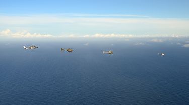 Airbus helicopters with VSR700 in flight Airbus helicopters with VSR700 in flight