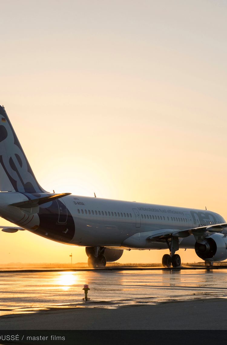 A321neo MSN6673 Flooded Test with sunset A321neo MSN6673 Flooded Test with sunset