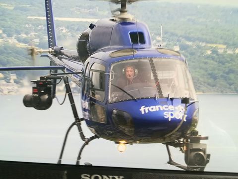 Helicopter play an essential role in relaying the images from the Tour de France to milions of spectators every year.