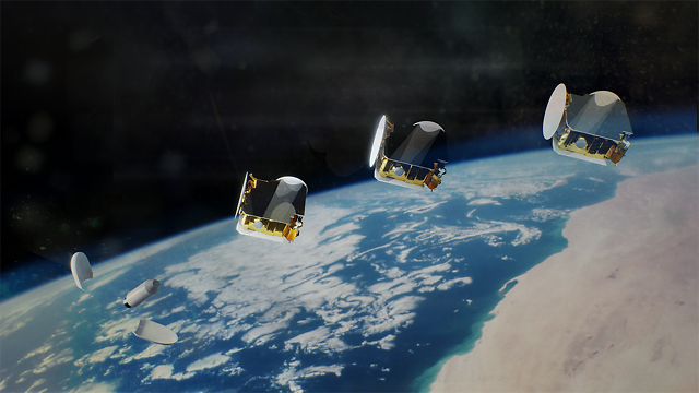 Artist View 3 Satellites OneSat After Launch Copyright Airbus2019 Artist View 3 Satellites OneSat After Launch Copyright Airbus2019