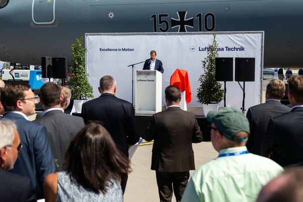 ILA Berlin air show 2022 - Lufthansa Technik hands over first Airbus A321LR to the German armed forces