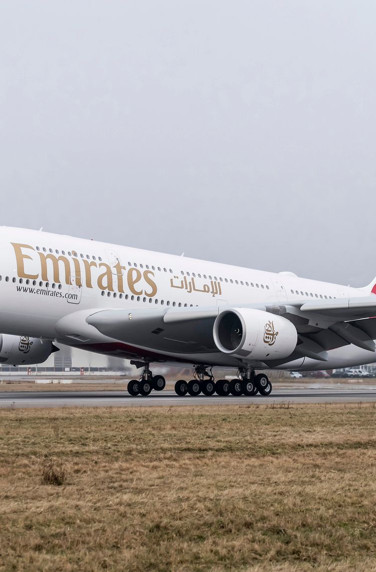 Emirates Airbus A380 takes off Emirates Airbus A380 takes off