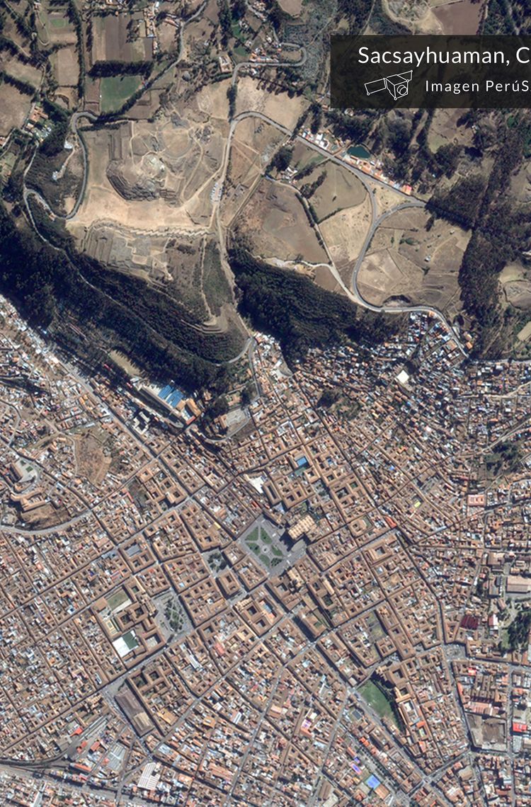 image by satellite of Sacsayhuaman - city of Cusco image by satellite of Sacsayhuaman - city of Cusco