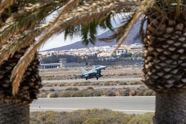 A German Eurofighter landing during Ocean Sky Exercise 2025 A German Eurofighter landing during Ocean Sky Exercise 2025