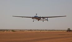 Heron UAV take off in Mali Heron UAV take off in Mali