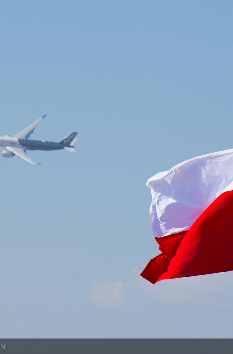 Santiago de Chile's flag in front of A350-900 Airbus flying Santiago de Chile's flag in front of A350-900 Airbus flying