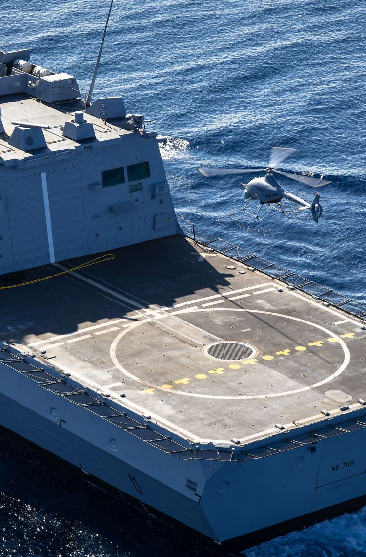VSR700 above French frigate VSR700 above French frigate