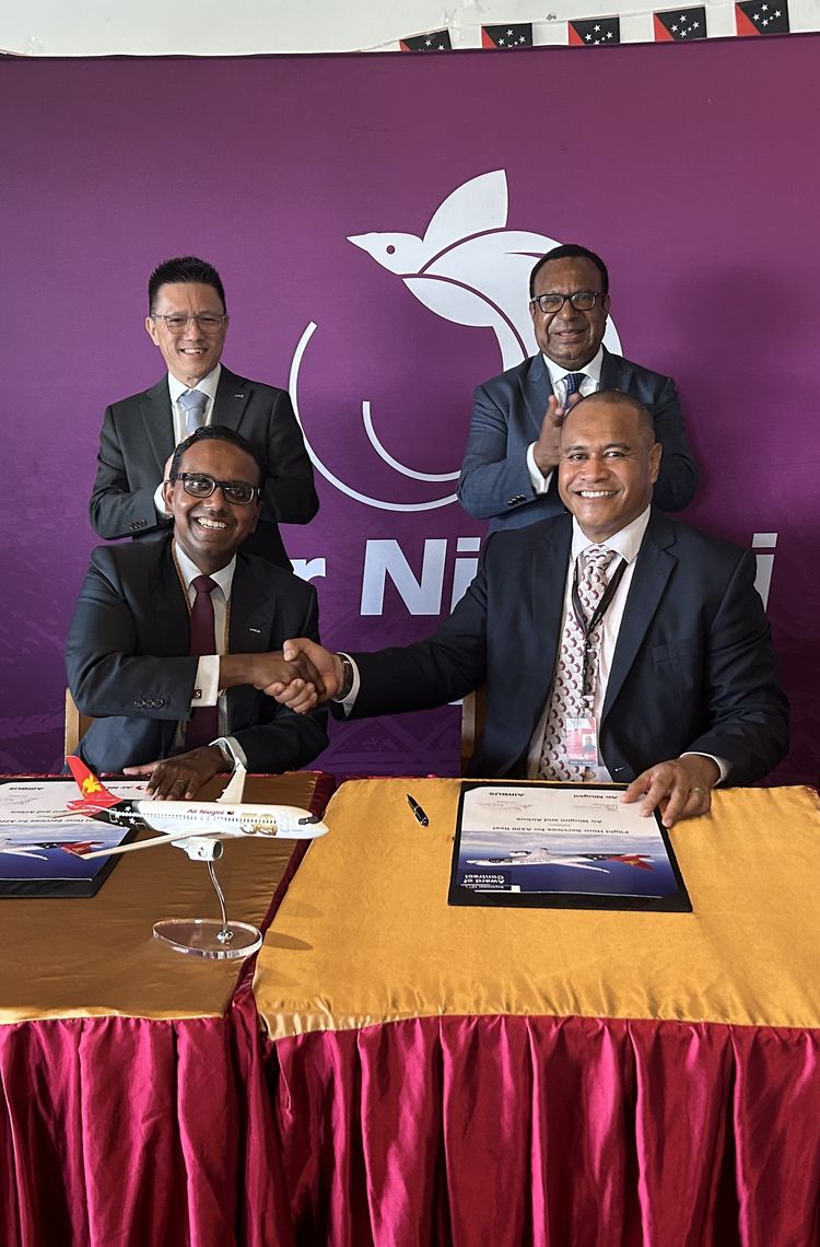 Air Niugini signs Flight Hour Services contract for A220 fleet © Airbus 2025 Air Niugini signs Flight Hour Services contract for A220 fleet © Airbus 2025
