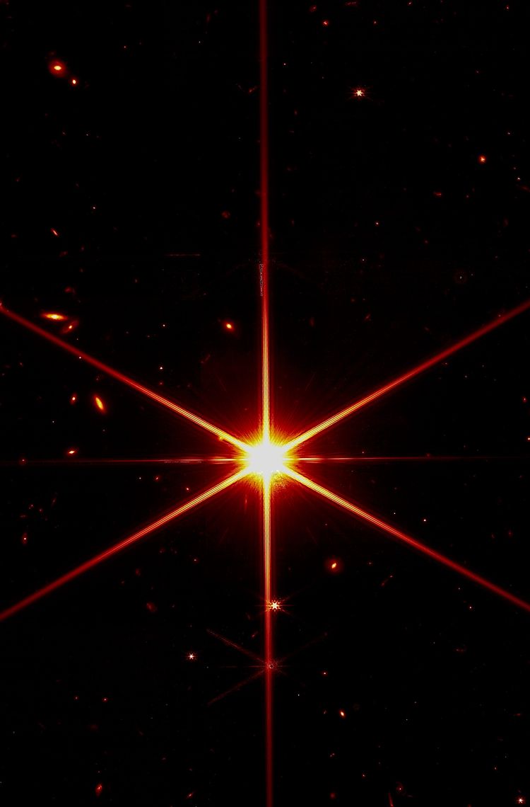 First telescope alignment evaluation image First telescope alignment evaluation image