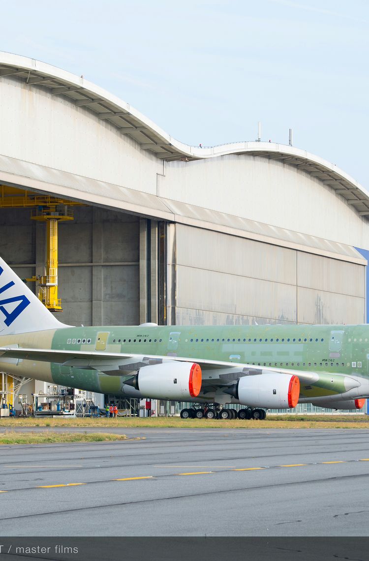 A380 ANA MSN262 rolling out of final assembly line A380 ANA MSN262 rolling out of final assembly line