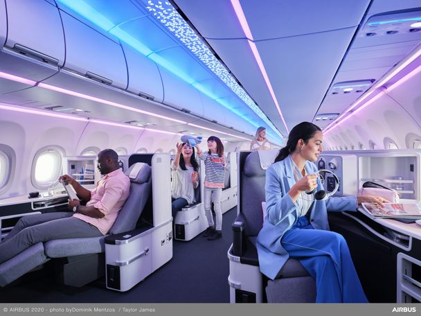 Passengers experience in A320 Airspace Business class Cabin 
