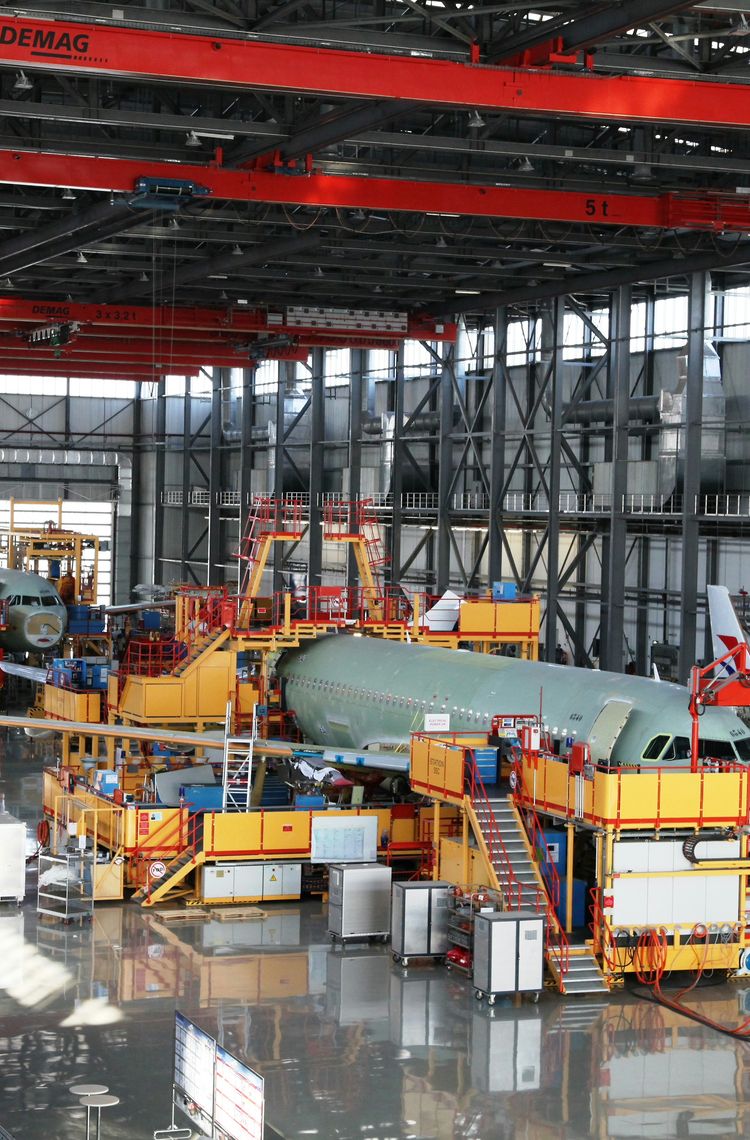 Airbus final assembly line in Tianjin, China Airbus final assembly line in Tianjin, China