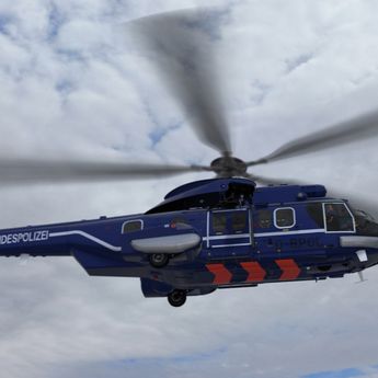 Bundespolizei's H225 in flight Bundespolizei's H225 in flight