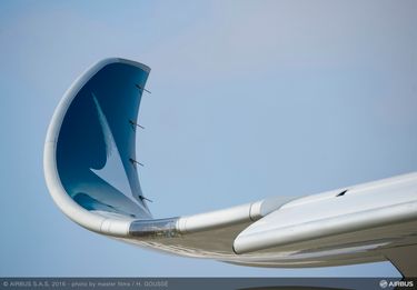 A350-900 Cathay Pacific MSN029 - wing close up A350-900 Cathay Pacific MSN029 - wing close up
