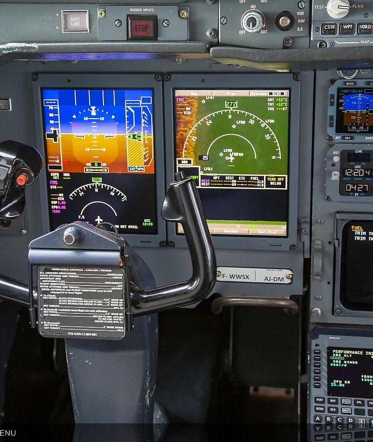 Upgraded cockpit of A300 UPS Upgraded cockpit of A300 UPS