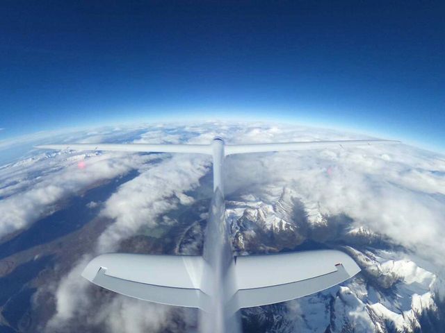 The Perlan Project - Perlan Tail Shot at 30000ft The Perlan Project - Perlan Tail Shot at 30000ft