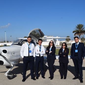 AFA - The Aviator Institute (ex SFA) - Multiple cadets in front of aircraft AFA - The Aviator Institute (ex SFA) - Multiple cadets in front of aircraft
