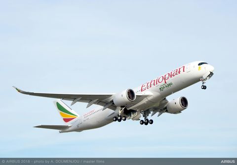 A350-900 Ethiopian Airlines MSN259 10th delivery sticker - Take off