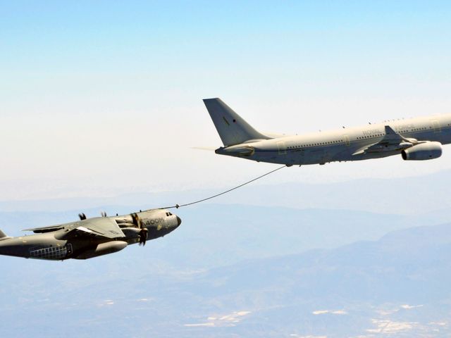 The Royal Air Force A330 MRTT ‘Voyager’ achieves clearance to refuel A400M aircraft The Royal Air Force A330 MRTT ‘Voyager’ achieves clearance to refuel A400M aircraft
