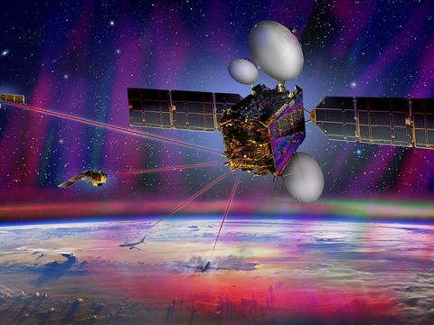 Space Data Highway - Illustration Space Data Highway - Illustration