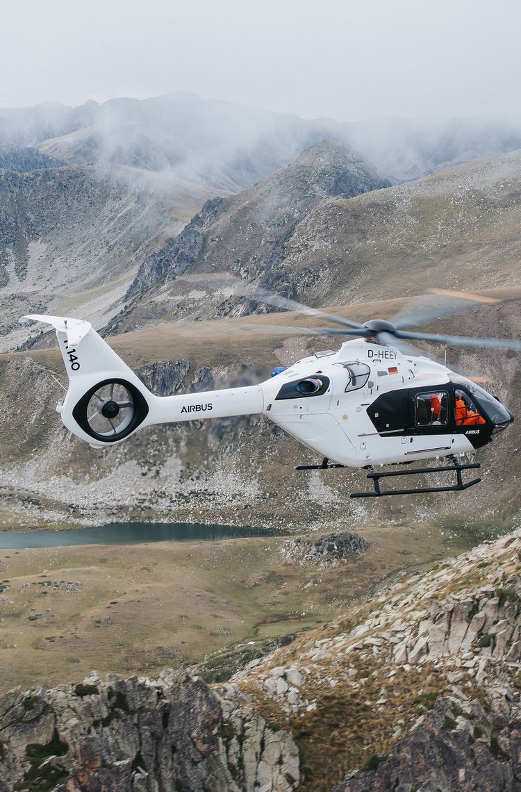 Airbus H140 in the Pyrenees Airbus H140 in the Pyrenees