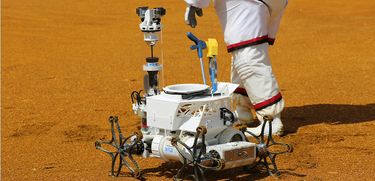 YEMO micro-rover, developed by the German Research Center for Artificial Intelligence (DFKI) YEMO micro-rover, developed by the German Research Center for Artificial Intelligence (DFKI)