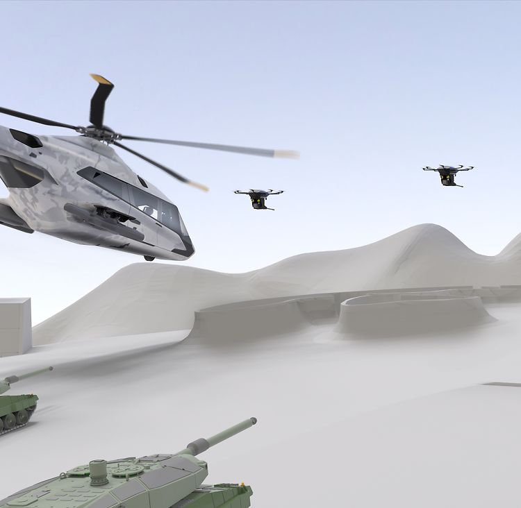 Artist's rendering of a next generation military rotorcraft concept Artist's rendering of a next generation military rotorcraft concept
