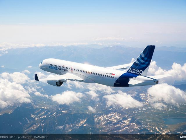 Airbus A220-300 in-flight Airbus A220-300 in-flight