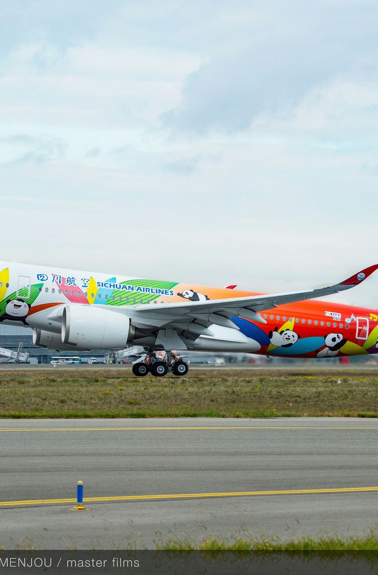 First Sichuan Airlines A350-900 take off First Sichuan Airlines A350-900 take off