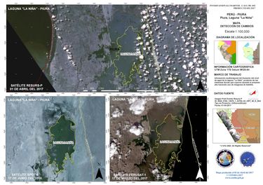 Spot 6 and PerúSAT-1 Change Detection Map - Laguna La Nina, Piura Spot 6 and PerúSAT-1 Change Detection Map - Laguna La Nina, Piura