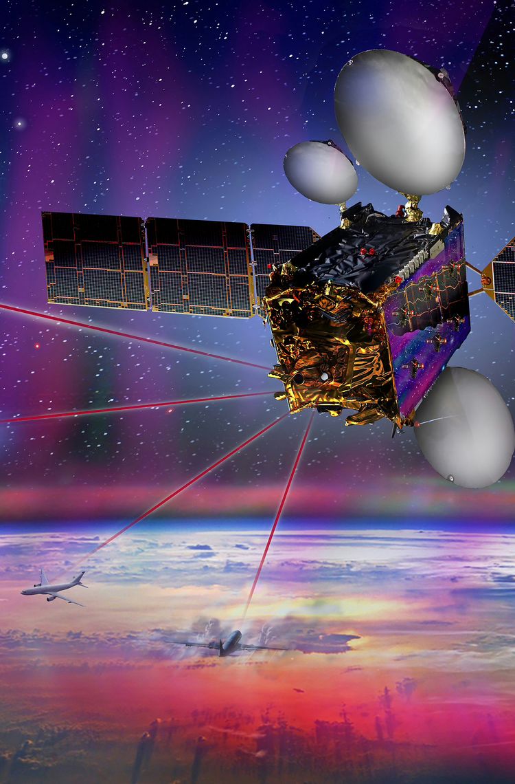 Space Data Highway - Illustration Space Data Highway - Illustration