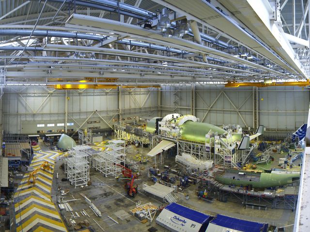 Assembly of the first BelugaXL is continuing for its maiden flight next summer Assembly of the first BelugaXL is continuing for its maiden flight next summer