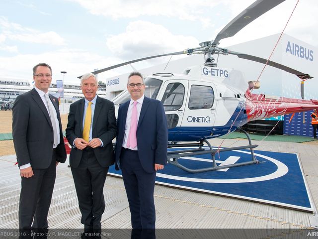 H125 helicopter Farnborough handover QinetiQ ETPS 3 H125 helicopter Farnborough handover QinetiQ ETPS 3