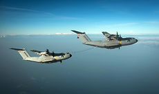 Airbus A400M refuelling contacts with second A400M Airbus A400M refuelling contacts with second A400M