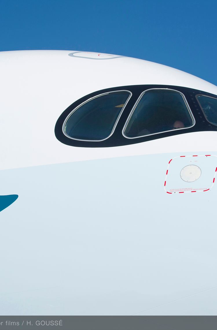A350-900 Cathay Pacific MSN029 - nose close up A350-900 Cathay Pacific MSN029 - nose close up