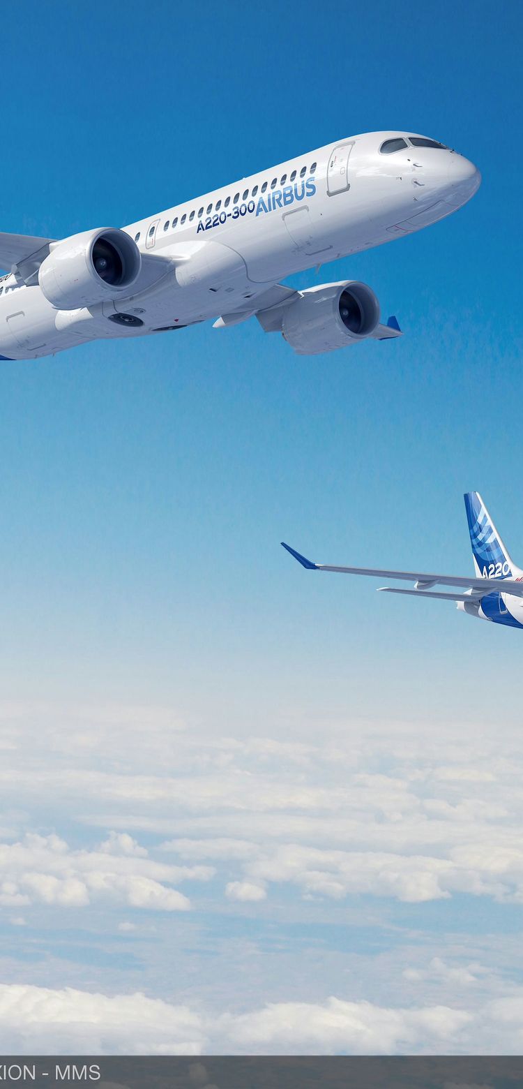 Airbus A220 Family in flight Airbus A220 Family in flight